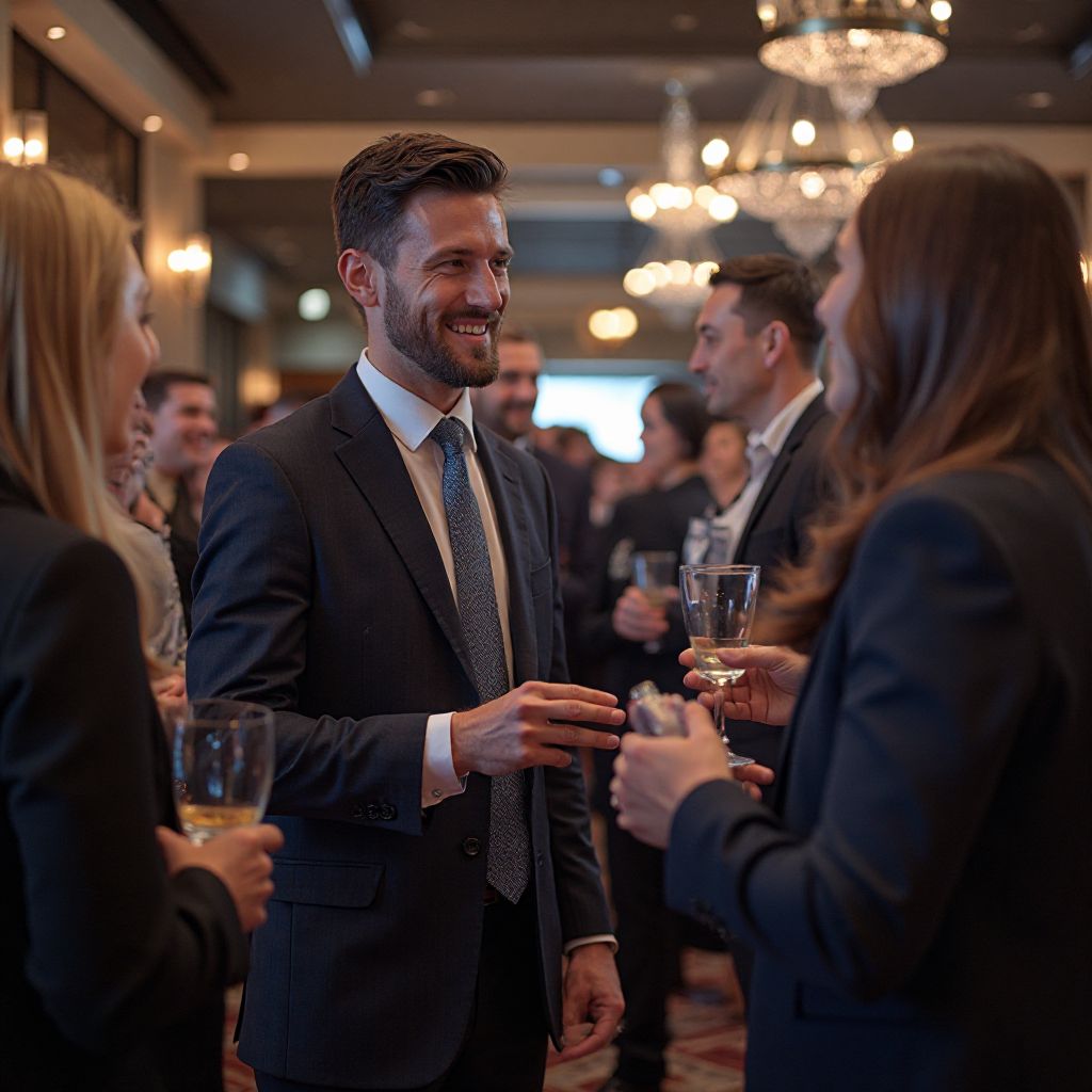 Successful corporate event with satisfied attendees